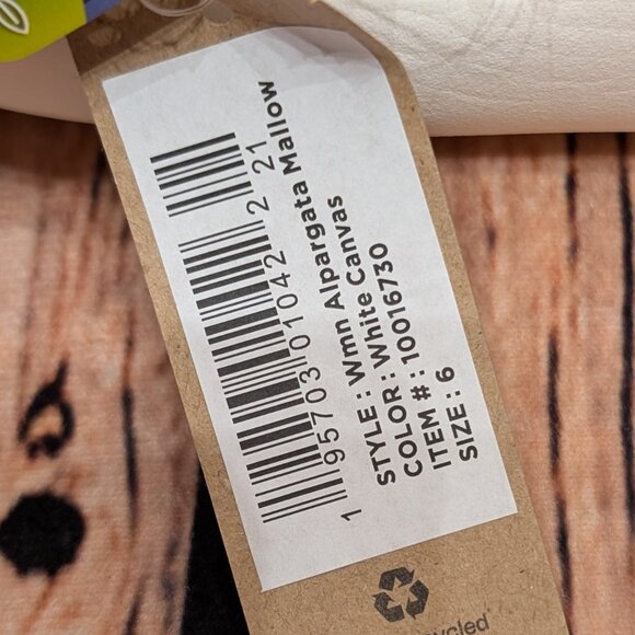 Tom's Alpargata Mallow Casual White Canvas Slip-On Shoes with Leopard Insole 6 - Picture 12 of 12